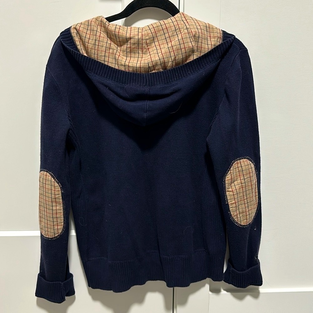 Pendleton Zip Up Cardigan With Patterned, Elbows … - image 2